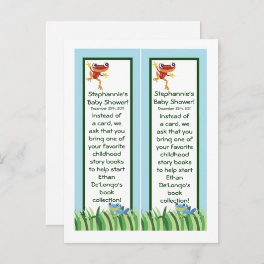 2 Boek Marks Rain-forest Oerwoud Animal Uitnodiging Briefkaart (Voorkant / Achterkant)