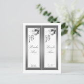 2 Boek Marks Sweet 16 White Silver Party Uitnodiging Briefkaart (Staand voorkant)