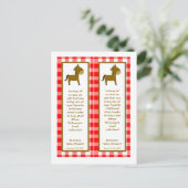 2 Boek Merken Red Barn Farm Animals Uitnodiging Briefkaart (Staand voorkant)