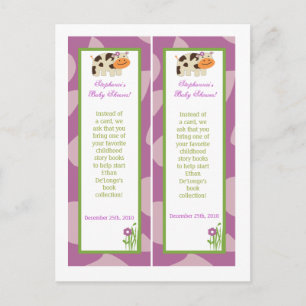 2 Boeken Jucana Paarse Dieren Uitnodiging Briefkaart