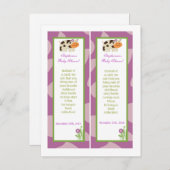 2 Boeken Jucana Paarse Dieren Uitnodiging Briefkaart (Voorkant / Achterkant)