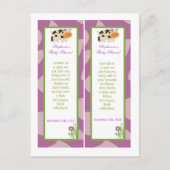 2 Boeken Jucana Paarse Dieren Uitnodiging Briefkaart (Voorkant)