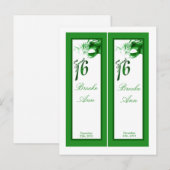 2 Boeken Marks Sweet 16 Green Party Uitnodiging Briefkaart (Voorkant / Achterkant)