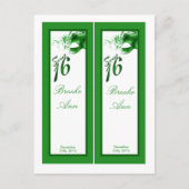 2 Boeken Marks Sweet 16 Green Party Uitnodiging Briefkaart (Voorkant)