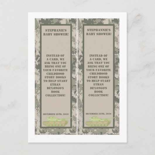 2 Boeken Merken ARMY ACU Camoflauge Digitale Camo Uitnodiging Briefkaart (Voorkant)