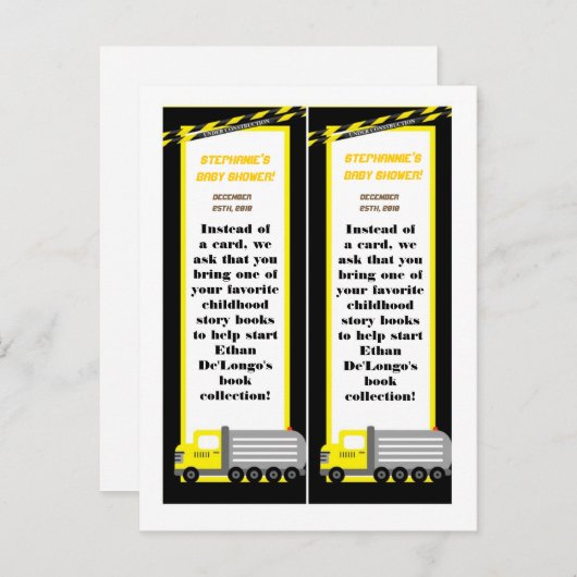 2 Boeken Merken Bouw Uitnodiging Briefkaart (Voorkant / Achterkant)