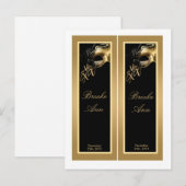 2 Boeken Merken Mis XV Gold Black Party Uitnodiging Briefkaart (Voorkant / Achterkant)