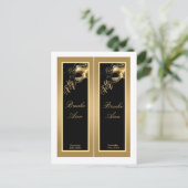 2 Boeken Merken Mis XV Gold Black Party Uitnodiging Briefkaart (Staand voorkant)