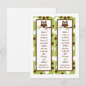 2 Boekmerken Forest Friends Owl Uitnodiging Briefkaart (Voorkant / Achterkant)