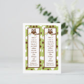 2 Boekmerken Forest Friends Owl Uitnodiging Briefkaart (Staand voorkant)