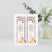 2 Boekmerken Safari Oerwoud Giraffe Monkey Pink Briefkaart (Staand voorkant)