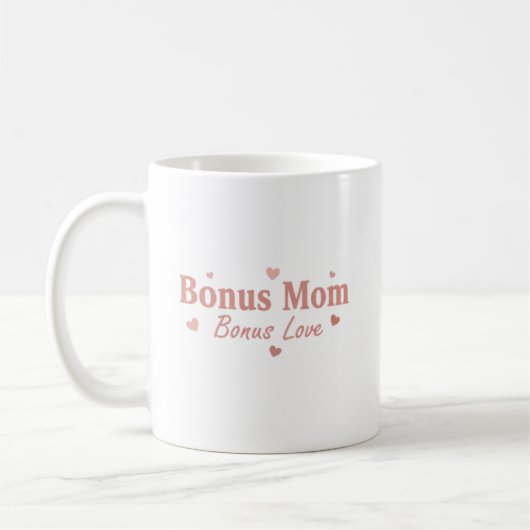 2-Boho Moeder Hart Typography Mok | Keramische Kof (Links)
