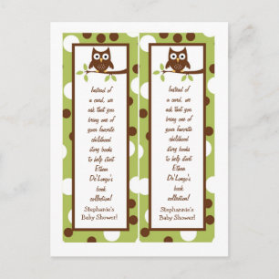 2 Book Marks Woodland Friends Owl Uitnodiging Briefkaart