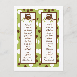 2 Book Marks Woodland Friends Owl Uitnodiging Briefkaart