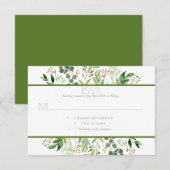 #2 Botanische droom RSVP Kaartje (Voorkant / Achterkant)