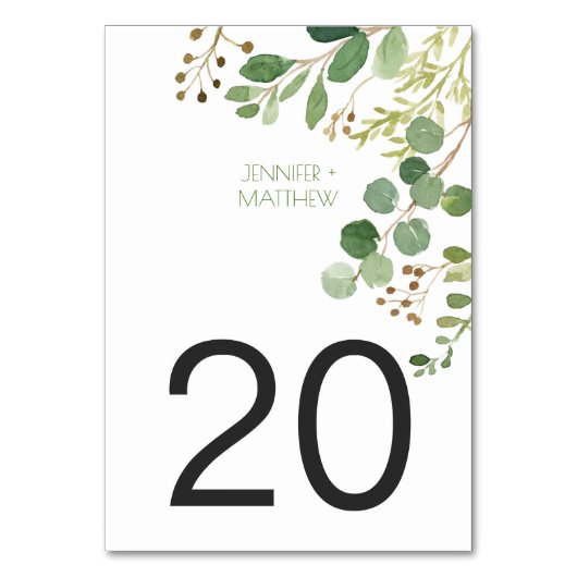 #2 Botanische droom rustieke groene tafel Kaarten (Achterkant)