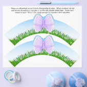 2 Boterfly Birthday Personaliseer Cupcake Wrappers Flyer (Enkel)