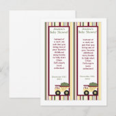 2 Bouwzone Baby shower Bladwijzer Uitnodiging Briefkaart (Voorkant / Achterkant)