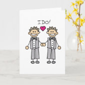 2 bruidegoms kaart (Gele Bloem)