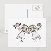 2 Bruiden Aankondigingskaart (Voorkant / Achterkant)