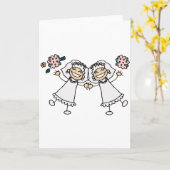 2 bruiden kaart (Gele Bloem)