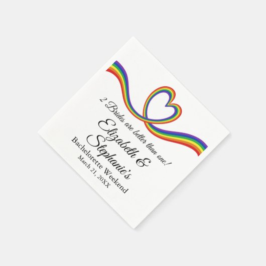 2 Bruiden zijn beter dan 1 lesbische vrijgezellenf Servet (Hoek)