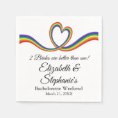 2 bruiden zijn beter dan een lesbische vrijgezelle servet (Voorkant)