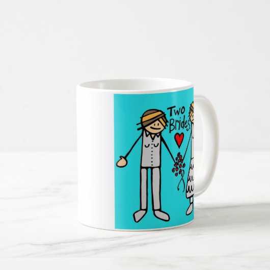 2 bruidkleur koffiemok (Voorkant rechts)