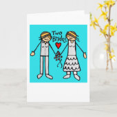 2 bruidskaart kaart (Gele Bloem)