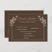 #2  bruine roze roze roze roze rozenzwriemen RSVP (Voorkant / Achterkant)