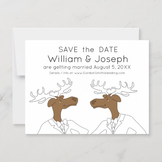 2 Bucks, The Moose - Bewaar de datum-magneet Magnetische Uitnodiging (Voorkant)