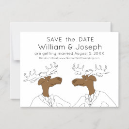 2 Bucks, The Moose - Save the Date-magneet Magnetische Uitnodiging