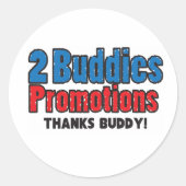 2 Buddies "Bedankt Buddy!" Sticker (Voorkant)