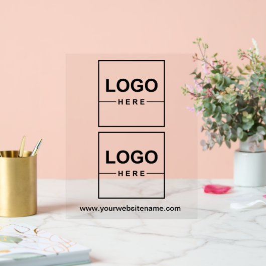 2 Business Logos Professional Acrylic Sign Acryl Bord (Huwelijk)