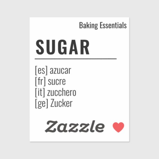 2 by 2 Multilingual Minimalist Modern Pantry Label (Vel)