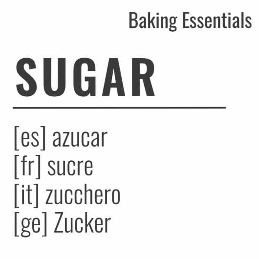 2 by 2 Multilingual Minimalist Modern Pantry Label (Voorkant)