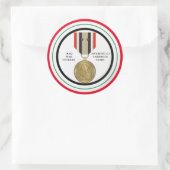 2 CAMPAGNE STERREN IRAK OORLOGSVETERAAN RONDE STICKER (Tas)