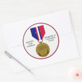 2 CAMPAIGN STARS KOSOVO WAR VETERAN RONDE STICKER (Envelop)