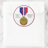 2 CAMPAIGN STARS KOSOVO WAR VETERAN RONDE STICKER (Tas)