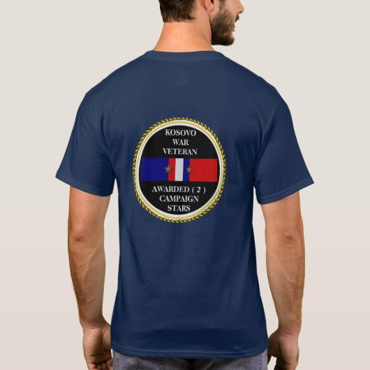2 CAMPAIGN STARS KOSOVO WAR VETERAN T-SHIRT (Achterkant)