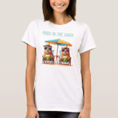 2 Capybaras met Pina Coladas Made in the Shade T-shirt (Voorkant)