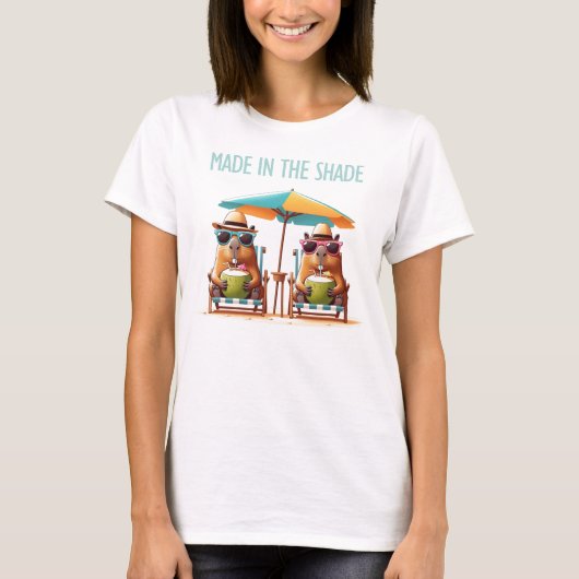 2 Capybaras met Pina Coladas Made in the Shade T-shirt (Voorkant)