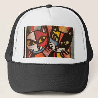 2 Cats Trucker Hat Pet