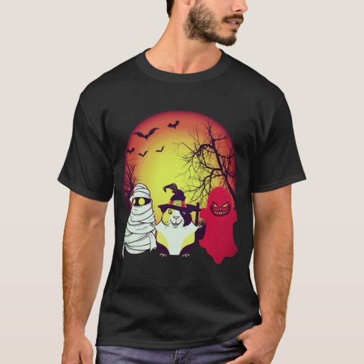 2 Cavia Halloween Pompoen T-shirt (Voorkant)