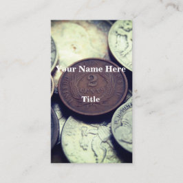 2 cent munten visitekaartje