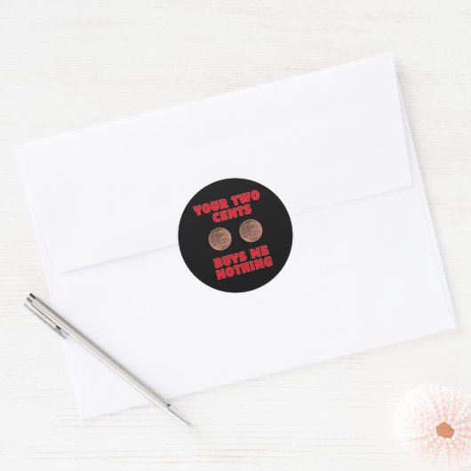 2 cent ronde sticker (Envelop)