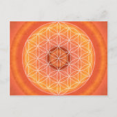 2 Chakra Flower of Life oranje Briefkaart (Voorkant)