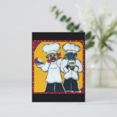 2 Chef Pugs Briefkaart (Staand voorkant)