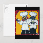 2 Chef Pugs Briefkaart (Voorkant / Achterkant)