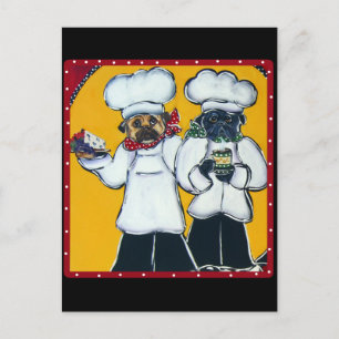 2 Chef Pugs Briefkaart